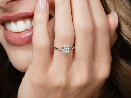 Verlobungsring Classic 4 in 14K Gelbgold mit Diamant 1,00ct G/SI