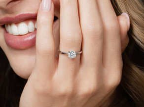 Verlobungsring Classic 4 in 14K Gelbgold mit Diamant 1,00ct G/SI