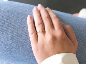 Verlobungsring Classic 4 in 9K Roségold mit Diamant 0,25ct H/SI