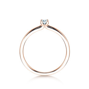 Verlobungsring Classic 4 in 18K Roségold mit Diamant 0,10ct H/SI