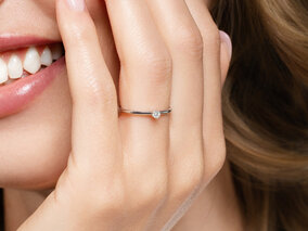 Verlobungsring Classic 6 in 9K Gelbgold mit Diamant 0,05ct G/SI