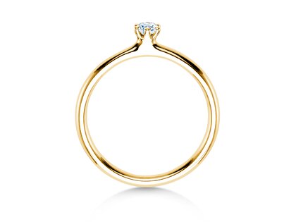 Verlobungsring Classic 6 in 18K Gelbgold mit Diamant 0,07ct G/SI