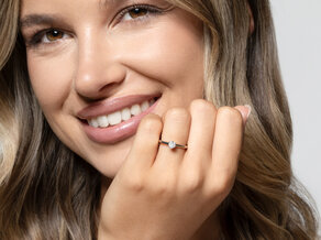 Verlobungsring Classic 6 in 14K Weißgold mit Diamant 0,20ct H/SI