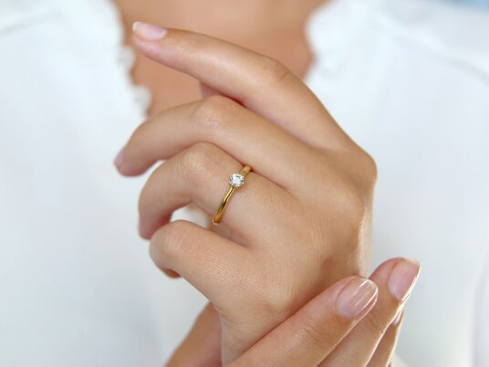 Verlobungsring Classic 6 in 18K Gelbgold