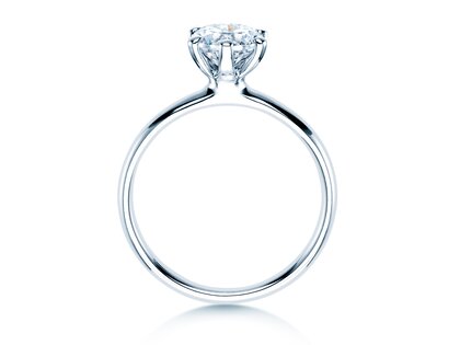 Verlobungsring Classic 6 in 18K Weißgold mit Diamant 2,50ct H/SI