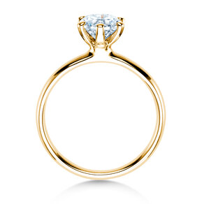 Verlobungsring Classic 6 in 14K Gelbgold mit Labordiamant 1,00ct E/VS