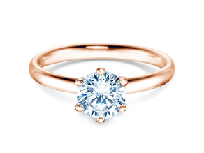 Verlobungsring Classic 6 in 18K Roségold mit Diamant 1,00ct G/VS