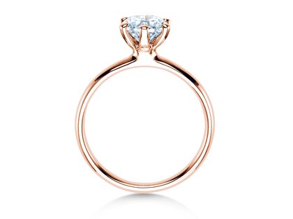 Verlobungsring Classic 6 in 18K Roségold mit Diamant 1,00ct G/VS