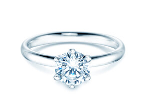 Verlobungsring Classic 6 in 18K Weißgold mit Diamant 2,50ct H/SI