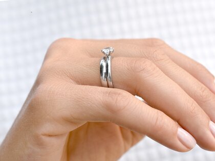 Verlobungsring Classic 6 in 18K Weißgold mit Diamant 0,50ct H/SI