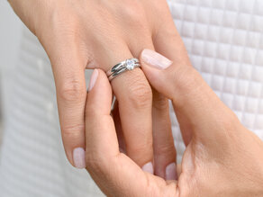 Verlobungsring Classic 6 in 9K Weißgold mit Labordiamant 0,50ct E/VS