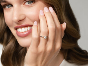 Verlobungsring Classic 6 in 18K Weißgold mit Diamant 0,60ct H/SI