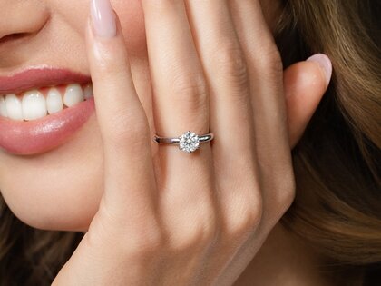 Verlobungsring Classic 6 in 18K Roségold mit Diamant 1,00ct G/VS
