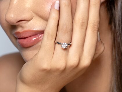Verlobungsring Classic 6 in 18K Roségold mit Diamant 1,00ct G/VS