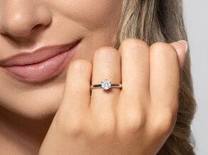 Verlobungsring Classic 6 in 18K Weißgold mit Diamant 0,50ct H/SI