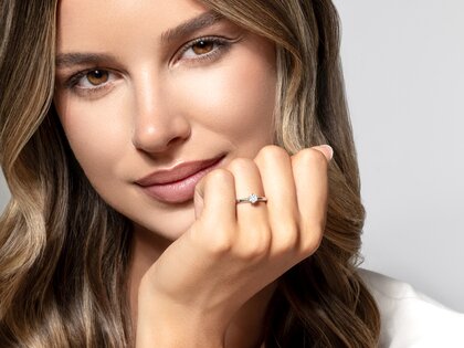 Verlobungsring Classic 6 in 9K Roségold mit Diamant 0,25ct G/SI