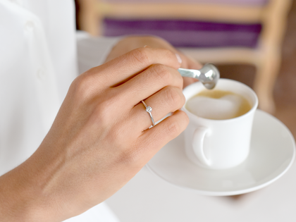 Verlobungsring Classic 6 in 14K Weißgold mit Labordiamant 0,25ct E/VS