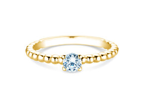 Verlobungsring Classic Beads in 9K Gelbgold mit Diamant 0,30ct G/SI