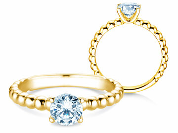Verlobungsring Classic Beads Labordiamant