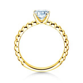 Verlobungsring Classic Beads in 18K Gelbgold mit Labordiamant 0,75ct E/VS