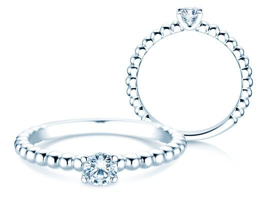 Verlobungsring Classic Beads Labordiamant