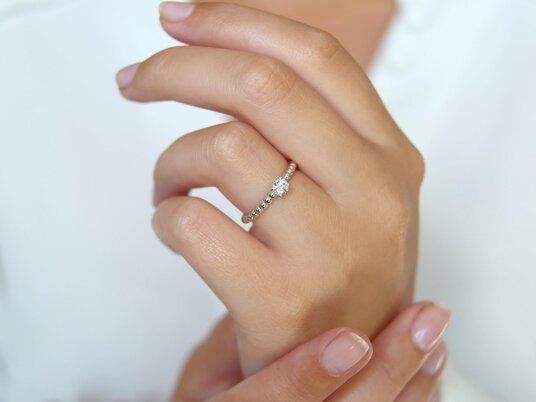Verlobungsring Classic Beads in Silber 925/-