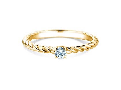 Verlobungsring Classic Loop in 9K Gelbgold mit Diamant 0,10ct H/SI