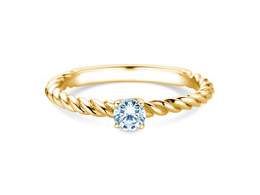 Verlobungsring Classic Loop in 9K Gelbgold mit Diamant 0,20ct H/SI