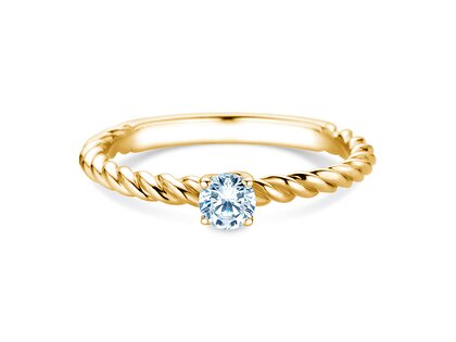 Verlobungsring Classic Loop in 14K Gelbgold mit Labordiamant 0,25ct E/VS