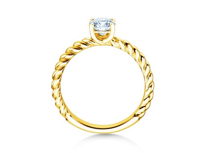 Verlobungsring Classic Loop in 14K Gelbgold mit Labordiamant 0,75ct E/VS