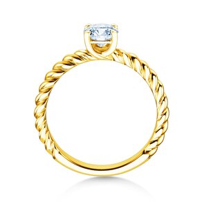Verlobungsring Classic Loop in 14K Gelbgold mit Labordiamant 0,75ct E/VS