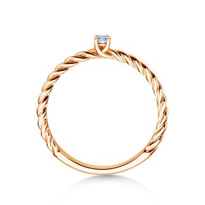 Verlobungsring Classic Loop in 9K Roségold mit Diamant 0,05ct G/SI