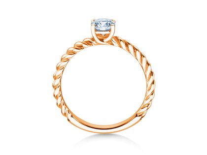 Verlobungsring Classic Loop in 9K Roségold mit Diamant 0,50ct H/SI