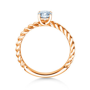 Verlobungsring Classic Loop in 9K Roségold mit Diamant 0,50ct H/SI