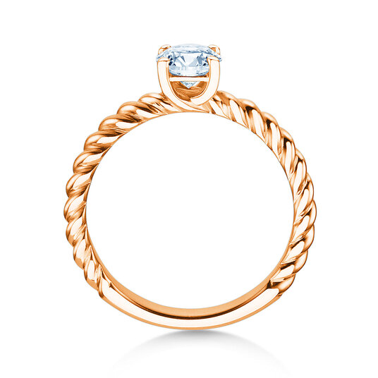 Verlobungsring Classic Loop in 9K Roségold mit Labordiamant 0,75ct