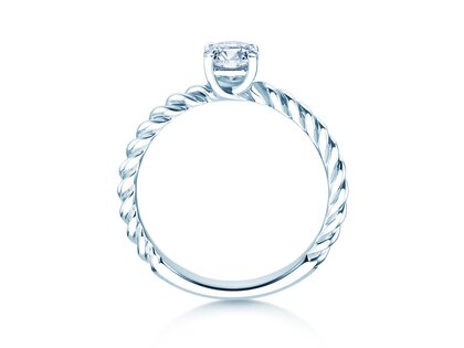 Verlobungsring Classic Loop in 9K Weißgold mit Labordiamant 0,50ct E/VS