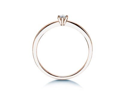 Verlobungsring Classic Petite in 14K Roségold mit Diamant 0,07ct G/SI