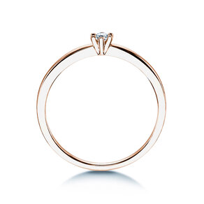 Verlobungsring Classic Petite in 14K Roségold mit Diamant 0,07ct G/SI