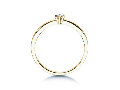 Verlobungsring Classic Petite in 14K Gelbgold mit Diamant 0,07ct G/SI