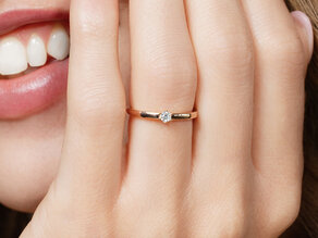 Verlobungsring Classic Petite in 14K Weißgold mit Diamant 0,09ct G/SI