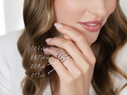 Verlobungsring Classic Petite in 14K Weißgold mit Diamant 0,05ct G/SI