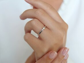 Verlobungsring Classic Petite in 14K Weißgold mit Diamant 0,09ct G/SI