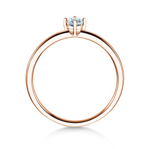 Verlobungsring Compass in 14K Roségold mit Diamant 0,15ct G/SI