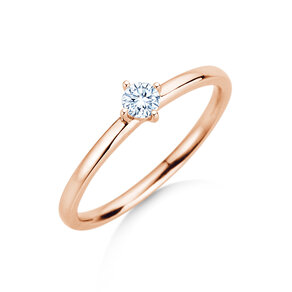 Verlobungsring Compass in 14K Roségold mit Diamant 0,15ct G/SI