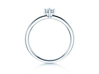 Verlobungsring Compass in 14K Weißgold mit Diamant 0,15ct G/SI