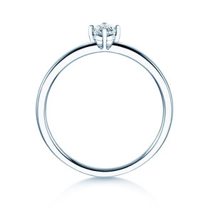 Verlobungsring Compass in 14K Weißgold mit Diamant 0,15ct G/SI