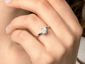 Verlobungsring Compass in 9K Weißgold mit Diamant 1,00ct H/SI