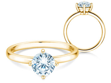 Verlobungsring Compass in 9K Weißgold mit Diamant 1,00ct H/SI