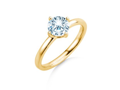 Verlobungsring Compass in 9K Gelbgold mit Diamant 1,00ct H/SI