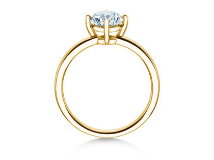 Verlobungsring Compass in 9K Gelbgold mit Diamant 1,00ct H/SI